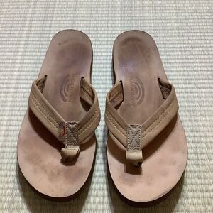 Rainbow Sandals Tan Flip Flops